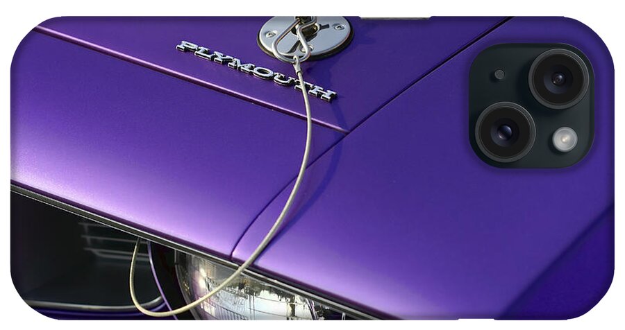 1971 iPhone Case featuring the photograph 1971 Plum Crazy Purple Plymouth 'Cuda 440 by Gordon Dean II