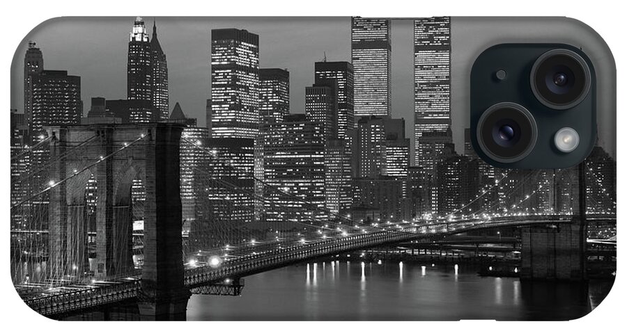 Photography iPhone Case featuring the photograph 1980s New York City Lower Manhattan by Vintage Images
