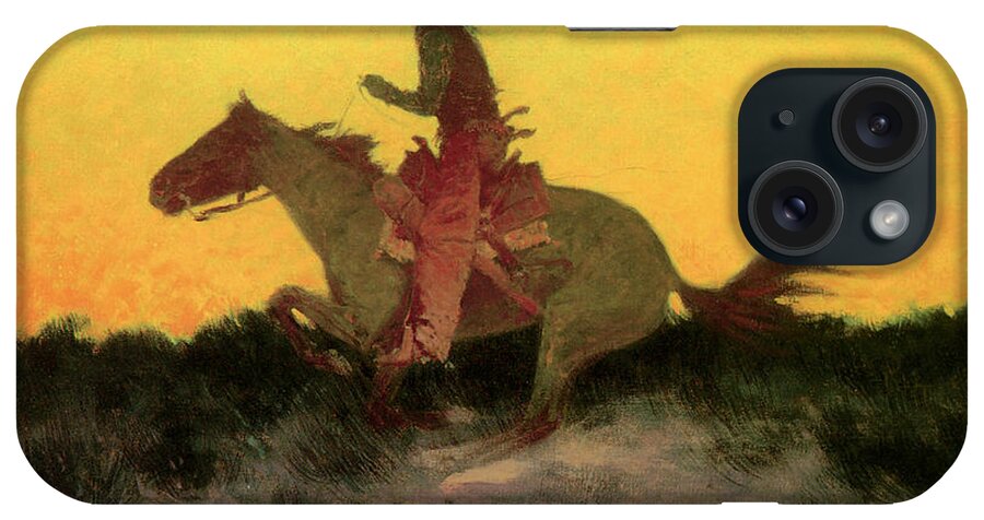 Frederic Remington iPhone Case featuring the photograph Against the Sunset #3 by Frederic Remington