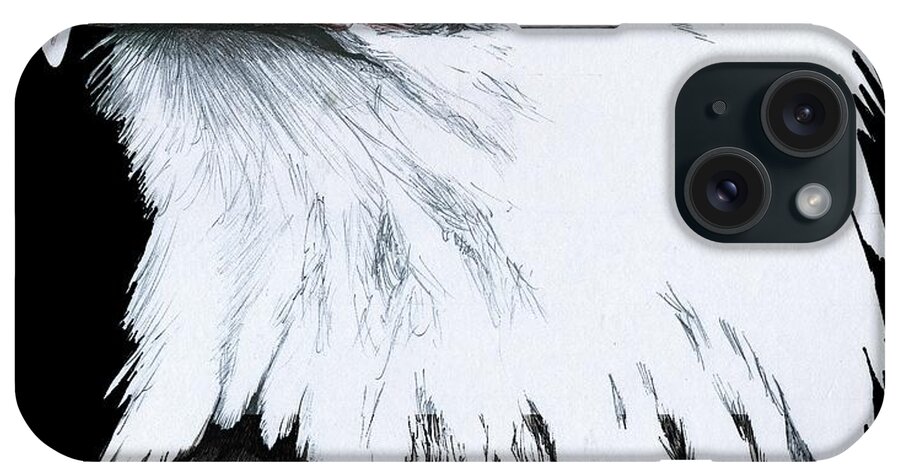 Eagle iPhone Case featuring the drawing American Bald Eagle #2 by Bill Richards
