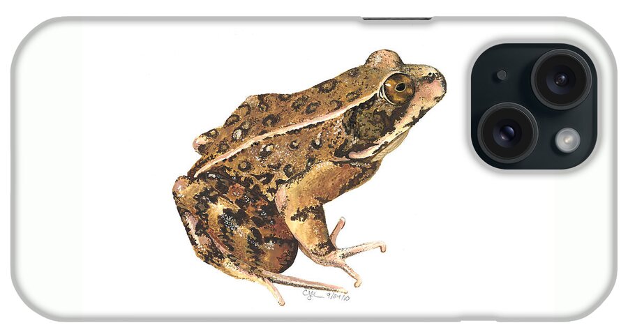 California iPhone Case featuring the painting California Red-legged Frog by Cindy Hitchcock