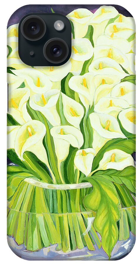 Flowers iPhone Case featuring the painting Calla Lilies by Laila Shawa