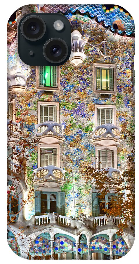 Architecture iPhone Case featuring the photograph Casa Batllo - Barcelona #2 by Luciano Mortula