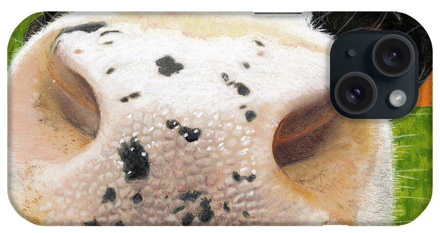 Kitchen iPhone Case featuring the painting Cow No. 0651 #2 by Carol McCarty