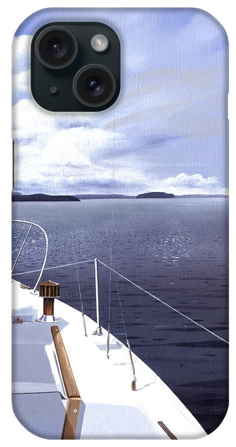 Sailing iPhone Case featuring the painting Cruising North by Gary Giacomelli
