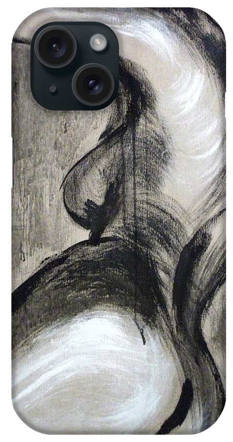 Original iPhone Case featuring the painting Curvy Figure #2 by Carmen Tyrrell