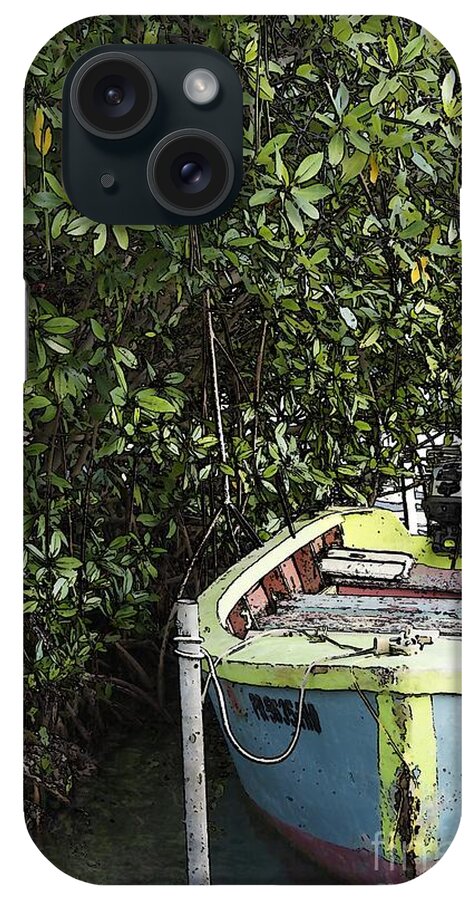 Mangrove iPhone Case featuring the photograph Docked by the Mangrove Trees #2 by Lilliana Mendez