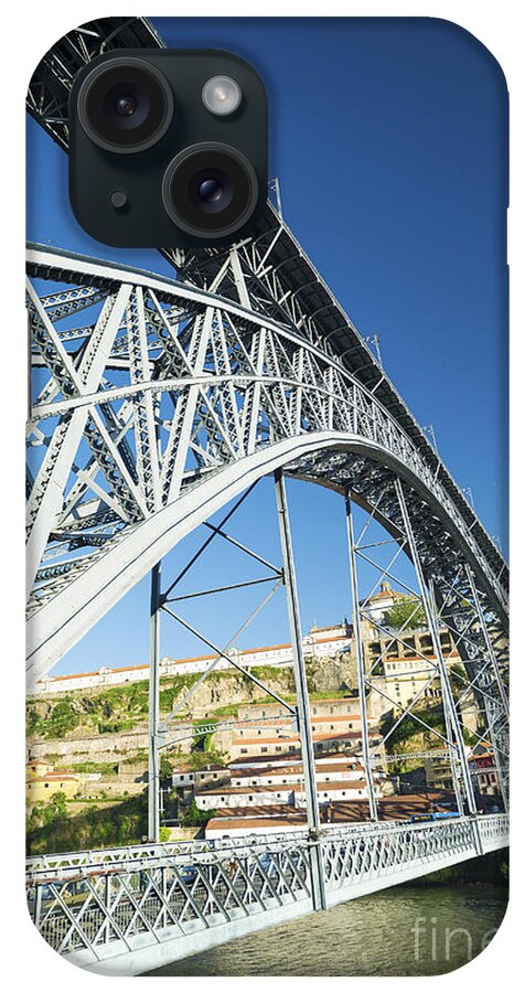Architecture iPhone Case featuring the photograph Dom Luis Bridge Porto Portugal #2 by JM Travel Photography
