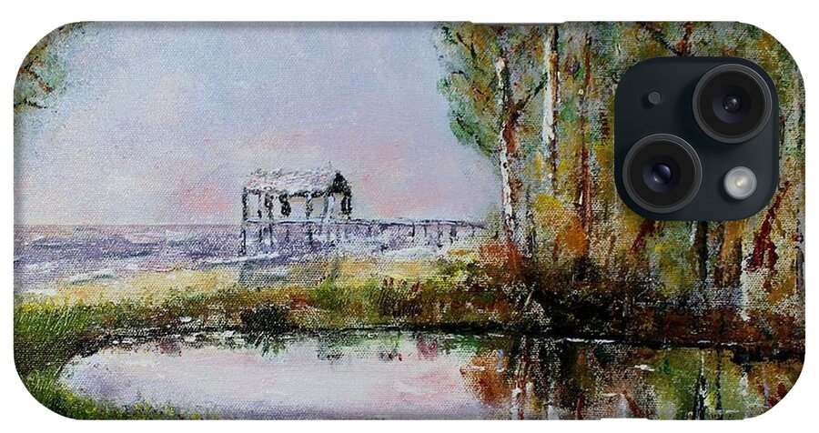 Landscape iPhone Case featuring the painting Fairhope al. Duck Pond by Melvin Turner