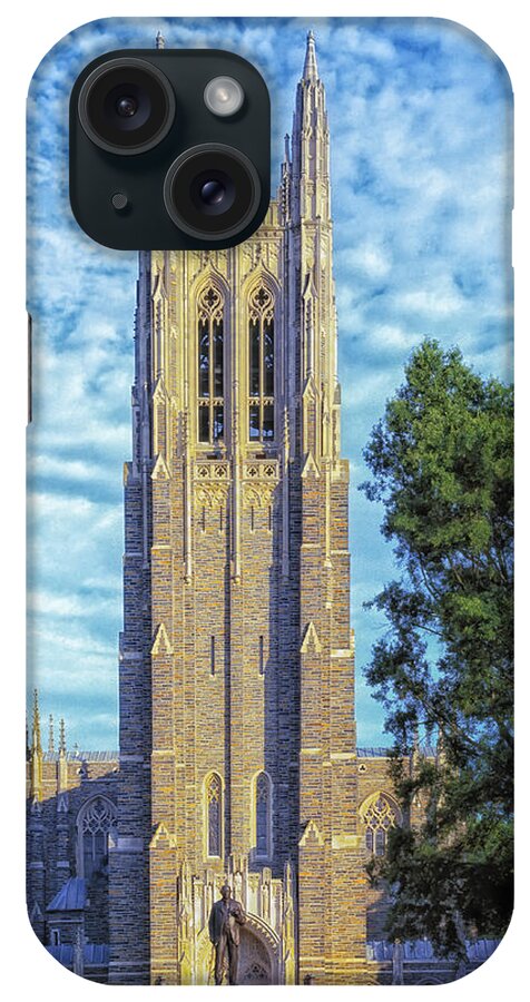 Duke University iPhone Case featuring the photograph Duke University's Chapel Tower #2 by Mountain Dreams