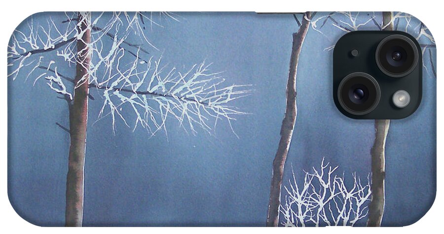 Snow iPhone Case featuring the painting Frosted Forest #2 by Philip Fleischer
