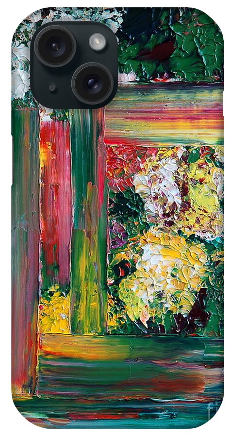 Garden iPhone Case featuring the painting Garden by Teresa Wegrzyn