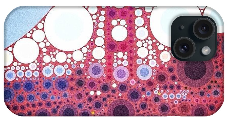 Bubbly iPhone Case featuring the photograph Golden Gate Bridge abstract circles by Eugene Evon