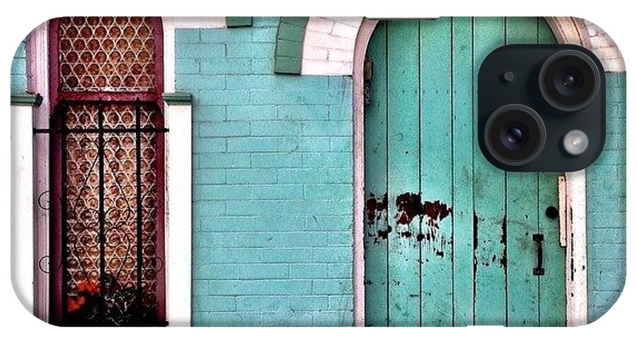 Windows_aroundtheworld iPhone Case featuring the photograph Green Door #2 by Julie Gebhardt
