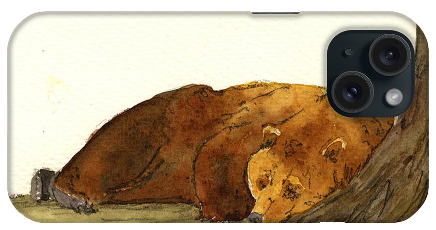 Grizzly iPhone Case featuring the painting Grizzly brown bear #2 by Juan Bosco
