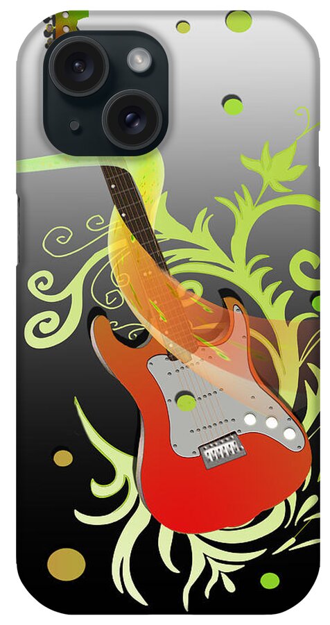 Guitar iPhone Case featuring the painting Guitar Time by Sarabjit Singh