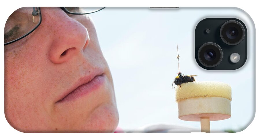 Honeybee iPhone Case featuring the photograph Honeybee Radar Tagging #2 by Louise Murray