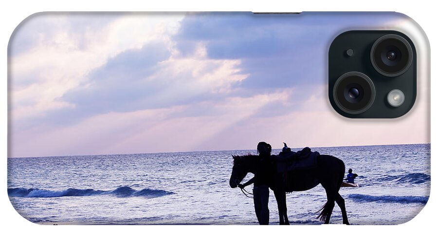Horse iPhone Case featuring the photograph Walking Home from a Long Day by Samantha Delory
