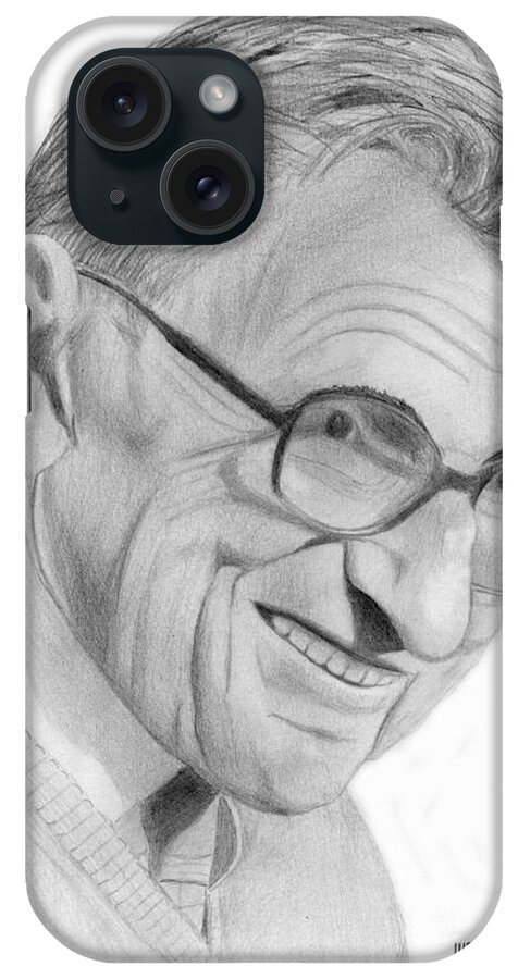 Joe Paterno iPhone Case featuring the drawing Joe Paterno #2 by Pat Moore