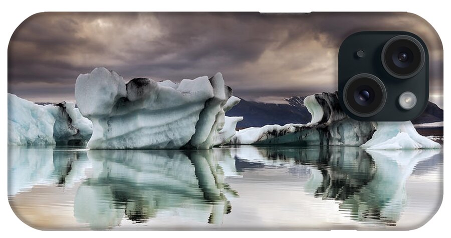 Reflection iPhone Case featuring the photograph Jokulsarlon iceland #2 by Gunnar Orn Arnason