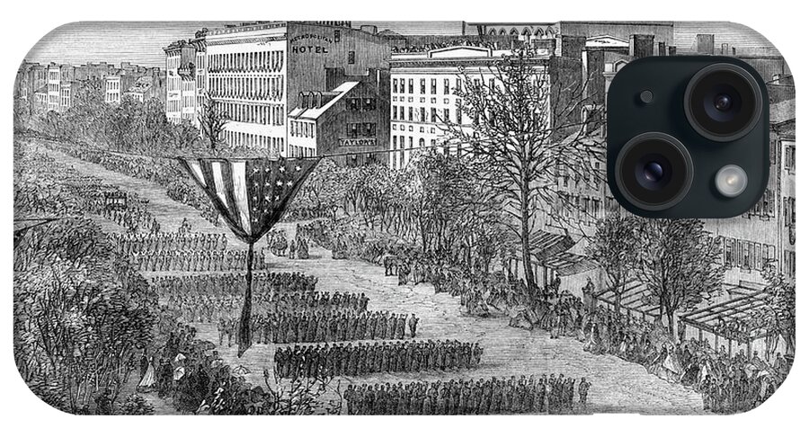 1865 iPhone Case featuring the painting Lincoln's Funeral, 1865 #2 by Granger