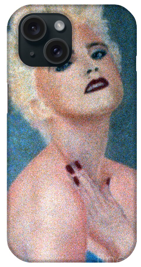 Madonna iPhone Case featuring the pastel Madonna The Early Years by Bill Holkham