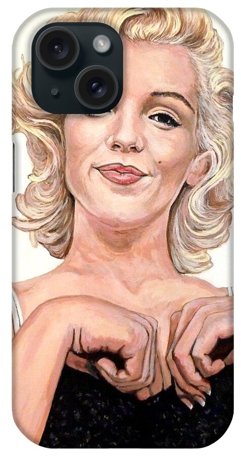 Marilyn Monroe iPhone Case featuring the painting Marilyn Monroe #3 by Tom Roderick