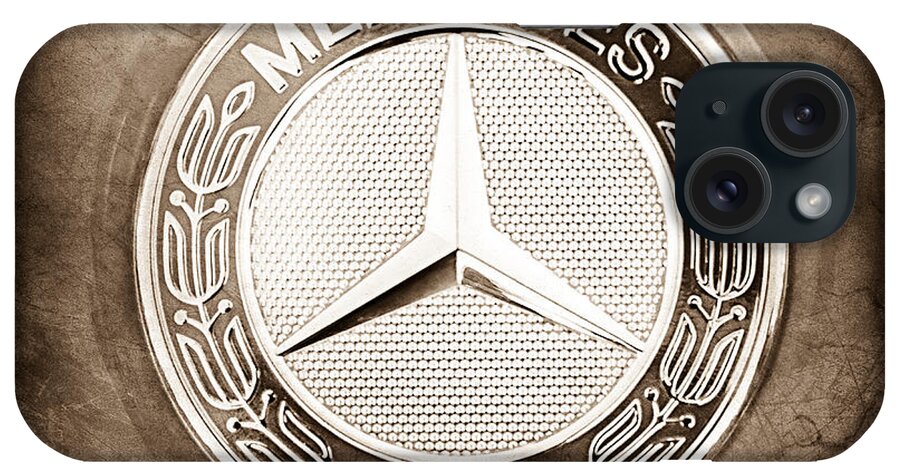 Mercedes-benz 6.3 Amg Gullwing Emblem iPhone Case featuring the photograph Mercedes-Benz 6.3 AMG Gullwing Emblem #2 by Jill Reger