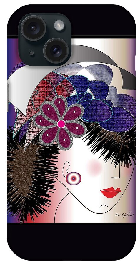 Drawing iPhone Case featuring the digital art Michelle #3 by Iris Gelbart