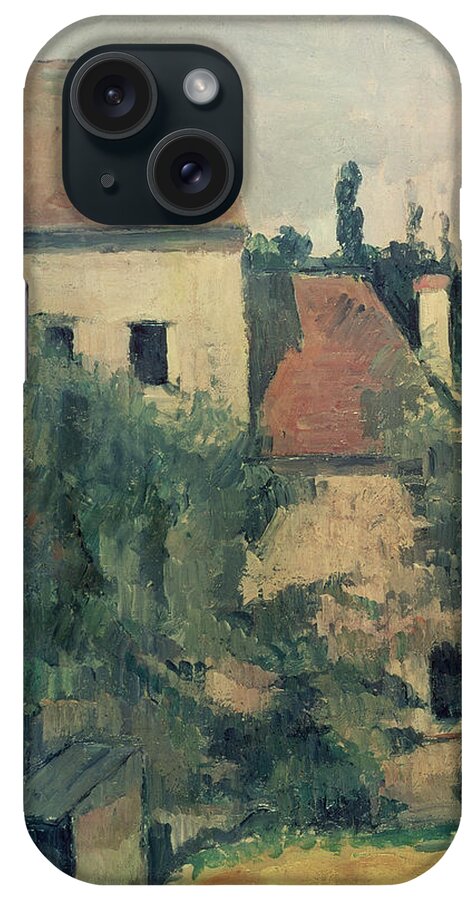 Landscape; Post-impressionist; France iPhone Case featuring the painting Moulin de la Couleuvre at Pontoise by Paul Cezanne