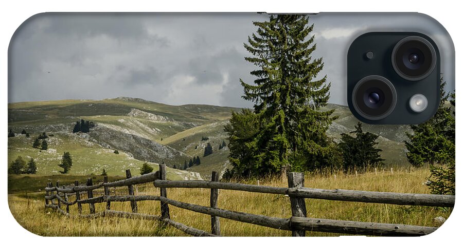 Fence iPhone Case featuring the photograph Mountain Landscape #1 by Jelena Jovanovic