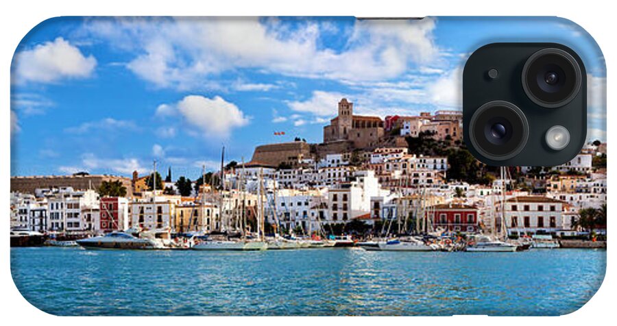 Ibiza iPhone Case featuring the photograph Panorama of Ibiza Spain #2 by Michal Bednarek