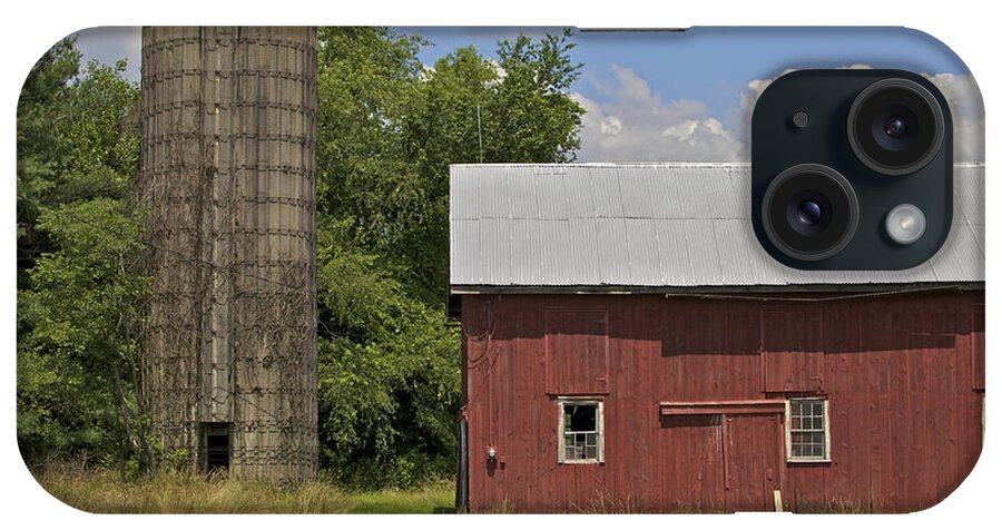 Barn iPhone Case featuring the photograph Red Weathered Farm Barn of New Jersey #3 by David Letts