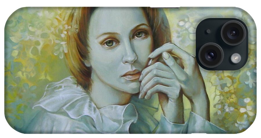  Decorative iPhone Case featuring the painting Silence #3 by Elena Oleniuc