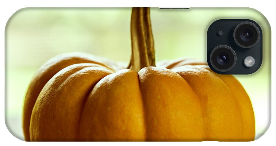 Pumpkin iPhone Case featuring the photograph Small Orange Pumpkin #1 by Iris Richardson