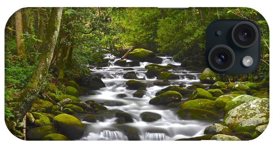 Square iPhone Case featuring the photograph Smoky Mountain Stream #2 by Frozen in Time Fine Art Photography