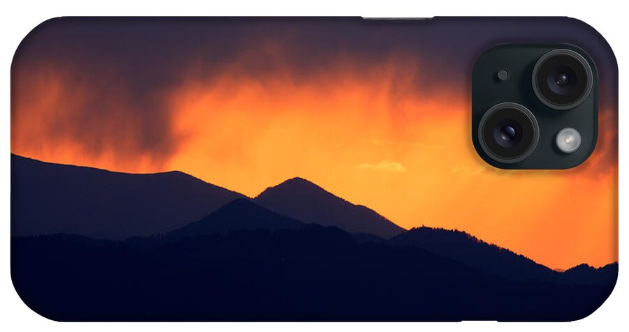 Sunset iPhone Case featuring the photograph Stormy sunset #2 by Ian Middleton