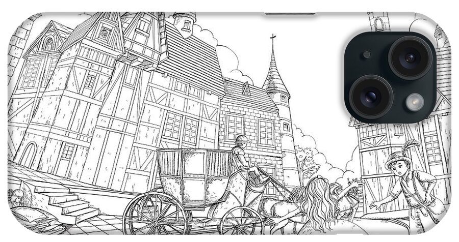 The Wurtherington Diary iPhone Case featuring the painting The Bavarian Village #3 by Reynold Jay