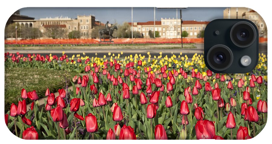 Architecture iPhone Case featuring the photograph Tulips at Texas Tech University #3 by Melany Sarafis