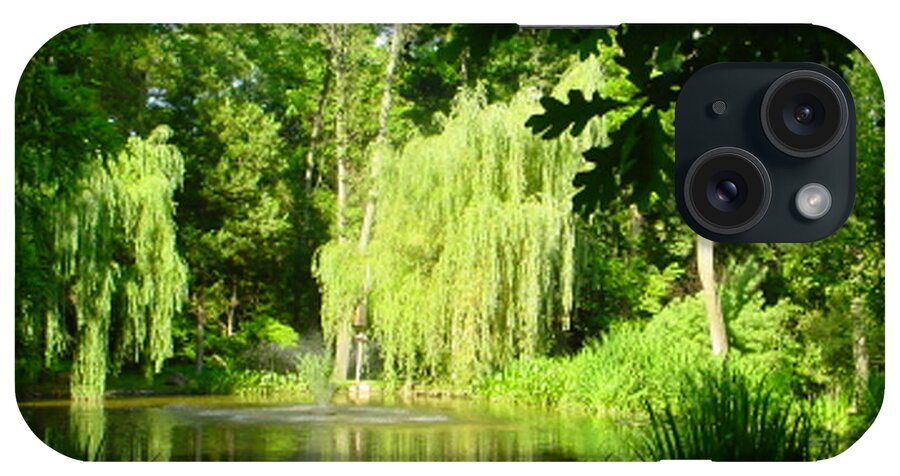 Landscape iPhone Case featuring the photograph Weeping Willow Pond by Lyric Lucas