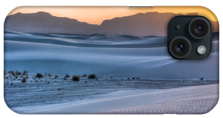 White Sands iPhone Case featuring the digital art White Sands Sunset #2 by Georgianne Giese