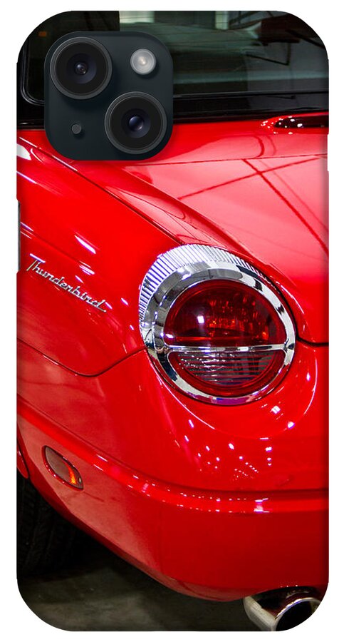 Classic iPhone Case featuring the photograph 2002 Red Ford Thunderbird-rear left by Eti Reid