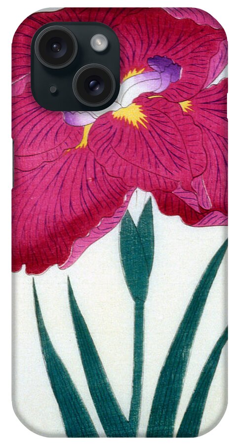 Floral iPhone Case featuring the painting Japanese Flower by Japanese School