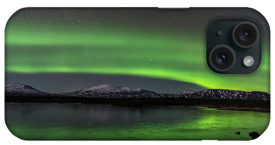 Scenics iPhone Case featuring the photograph Northern Lightsaurora Borealis #22 by Nurdugphotos