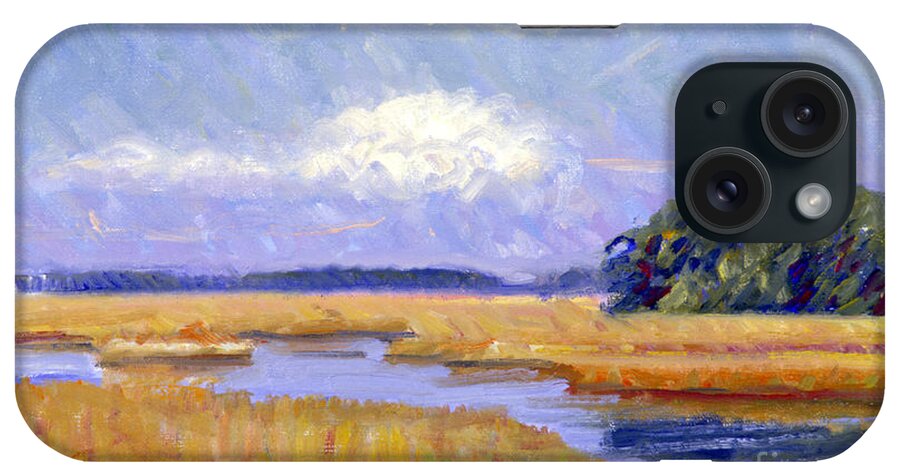 Marsh iPhone Case featuring the painting 278 Autumn Marsh by Candace Lovely