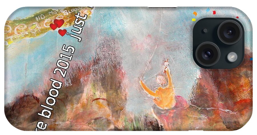 Abstract Landscape iPhone Case featuring the painting Happy New year #3 by Subrata Bose