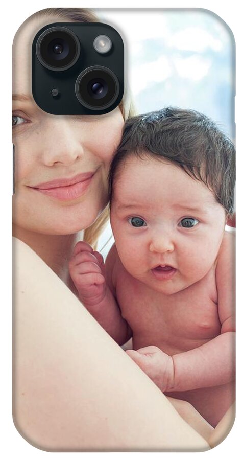 Two People iPhone Case featuring the photograph Mother Holding Baby #3 by Ian Hooton/science Photo Library