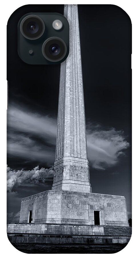  San Jacinto Monument iPhone Case featuring the photograph San Jacinto Monument One Sky One Star by Joshua House