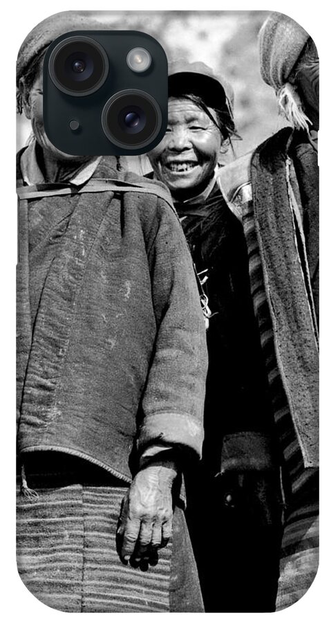 Tibet iPhone Case featuring the photograph 3 Tibetan Ladies by Neil Pankler
