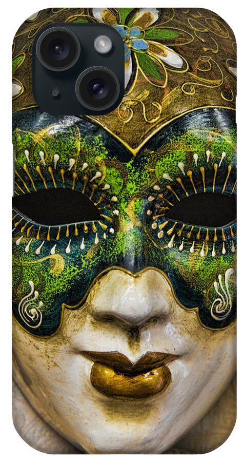 Venetian iPhone Case featuring the photograph Venetian Carnaval Mask #3 by David Smith